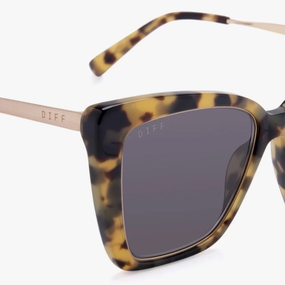 DIFF Becky IV Sunglasses Hazel Tortoise Grey Lens - Picture 4 of 6